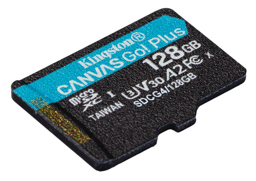128GB MicroSDXC Kingston Canvas Go Plus 200MB/s A2 U3 V30 Card