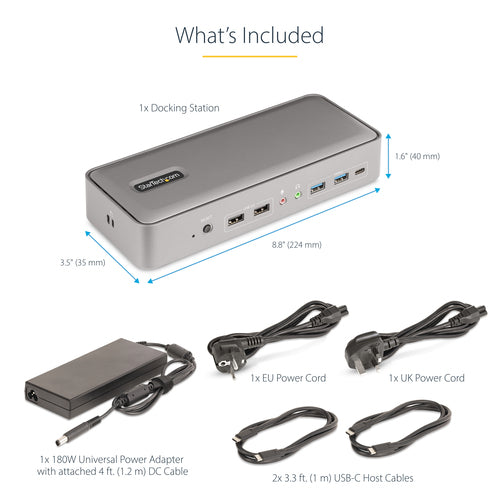 KVM Switch StarTech.com 129UE-USBC-KVM-DOCK Dual-Laptop USB-C Dock 4K 60Hz DisplayPort 5-Port USB Hub - 129UE-USBC-KVM-DOCK