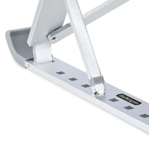 Laptop Stand StarTech.com LAPTOP-RISER-BAR Foldable Adjustable Ventilated Aluminum 22lb Capacity - LAPTOP-RISER-BAR