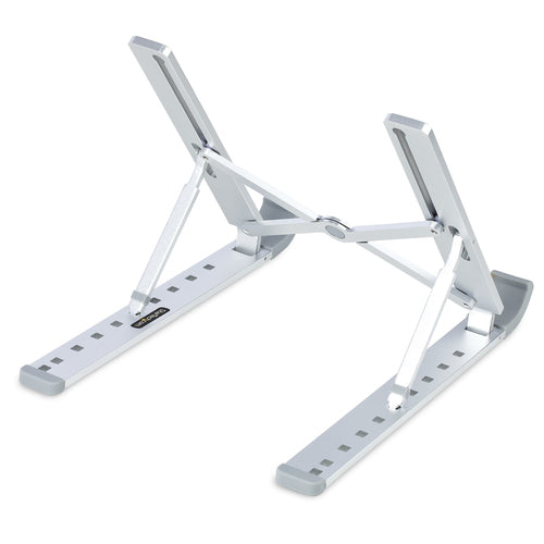 Laptop Stand StarTech.com LAPTOP-RISER-BAR Foldable Adjustable Ventilated Aluminum 22lb Capacity - LAPTOP-RISER-BAR