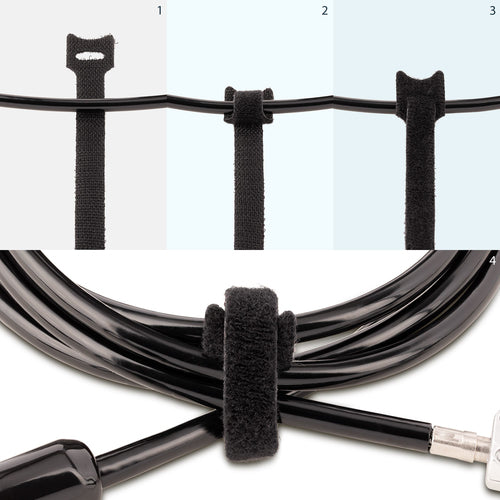 Cable Ties StarTech.com B506I 6in Hook & Loop Adjustable Black - B506I-HOOK-LOOP-TIES