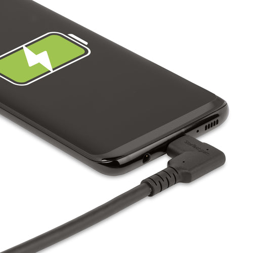 USB-C Right-Angled Cable 6.6ft 100W Power Delivery 4K 60Hz