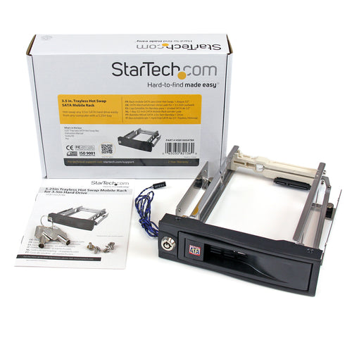 Drive Bay Panel StarTech.com HSB100SATBK 5.25in Trayless Hot Swap 3.5in SATA - HSB100SATBK