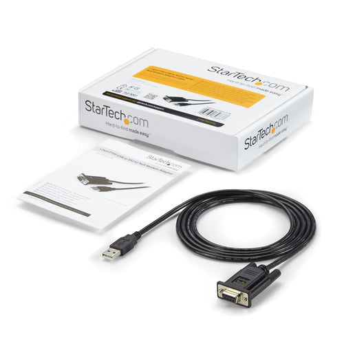 Serial Adapter StarTech 6ft USB to RS232 1-Port DB9 Null Modem USB 2.0 - ICUSB232FTN