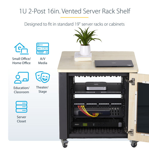 StarTech.com CABSHELFV1U-16-RACK rack accessory