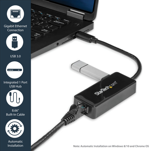 Network Adapter StarTech.com USB 3.0 Gigabit Ethernet 5000 Mbit/s Wired - USB31000SPTB