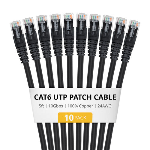 StarTech.com CAT6UTP5FTBK10PK networking cable