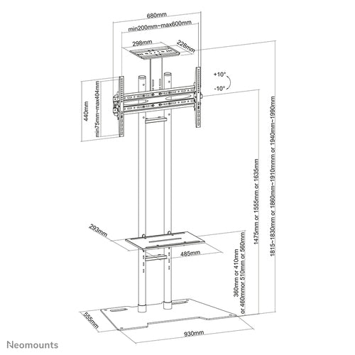 Neomounts PLASMA-M1700ES signage display mount