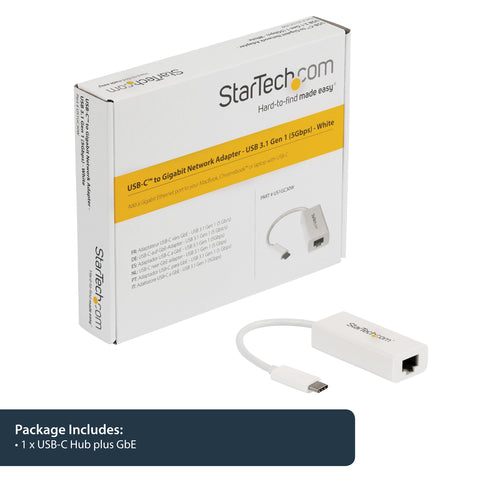Network Adapter StarTech.com US1GC30W USB-C Gigabit 5000 Mbit/s Wired - US1GC30W