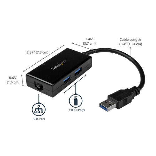 USB to Ethernet Adapter StarTech.com USB31000S2H 5000 Mbit/s USB 3.0 Compact