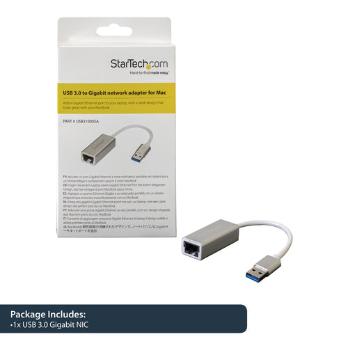 Network Adapter StarTech.com USB 3.0 Gigabit Wired 2000 Mbit/s Silver