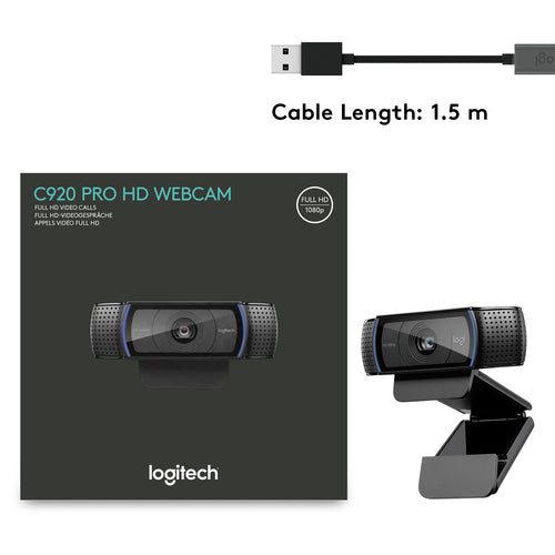 HD Webcam Logitech C920 Pro 1080p 30fps 3MP H.264 - 960-001055