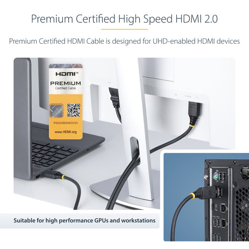 HDMI Cable StarTech.com HDMI2-CABLE-4K60 3m 4K 60Hz 18Gbps