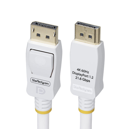 DisplayPort 1.2 Cable 6ft 4K 60Hz StarTech White M/M