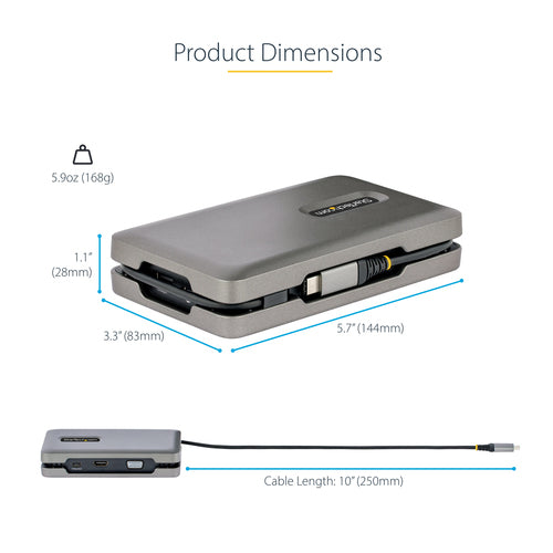 Docking Station StarTech.com DKM31C3HVCPD 4K 60Hz USB-C 100W PD Mini Dock - DKM31C3HVCPD