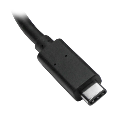 3-Port USB 3.0 Hub with Gigabit Ethernet USB-C Black