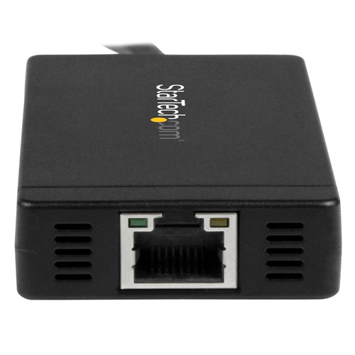 3-Port USB 3.0 Hub with Gigabit Ethernet USB-C Black