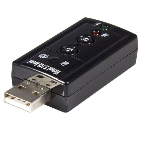 USB Audio Adapter StarTech.com ICUSBAUDIO7 7.1 Channel Plug-and-Play Compact Sound Card