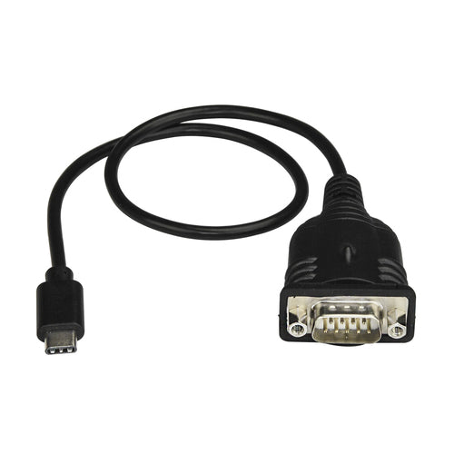 StarTech.com ICUSB232C USB C to RS232 Adapter Cable - 16" DB9 Converter for Printers, Scanners, and PLCs