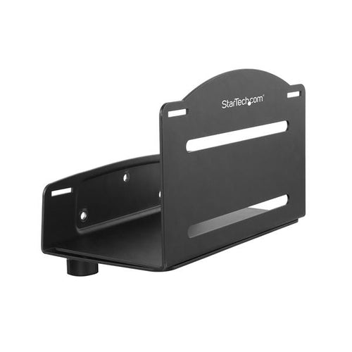 Adjustable Wall-Mounted CPU Holder - Universal Steel Vertical Design, 10 kg Capacity, Black