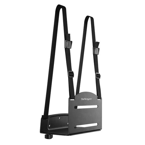 Adjustable Wall-Mounted CPU Holder - Universal Steel Vertical Design, 10 kg Capacity, Black