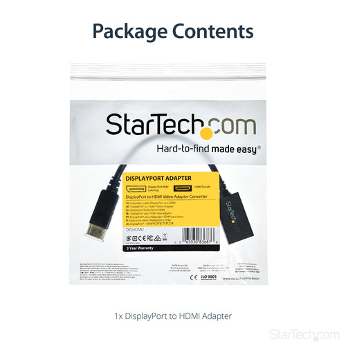 Video Cable Adapter StarTech.com DP2HDMI2 DisplayPort to HDMI 1080p