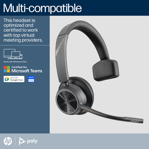 USB-C Headset HP Poly Voyager 4310-M Microsoft Teams Certified Wireless 20-20000Hz - 77Y97AA