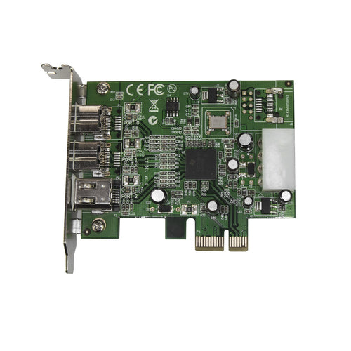 FireWire Card Adapter StarTech 3 Port PCI Express PCIe 1.1 Low Profile