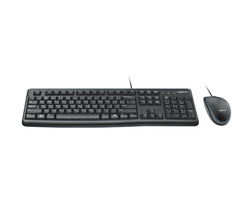 Logitech MK120 Wired USB Keyboard and Mouse QWERTZ Black