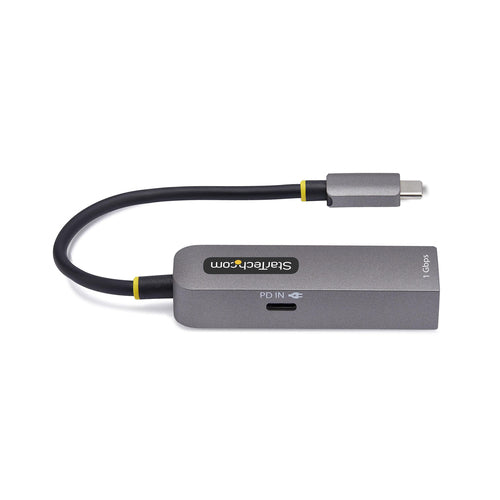 USB-C Ethernet Adapter StarTech 1GPD3 100W PD Pass-Through 1Gbps Thunderbolt Compatible - 1GPD3-USB-C-ETHERNET