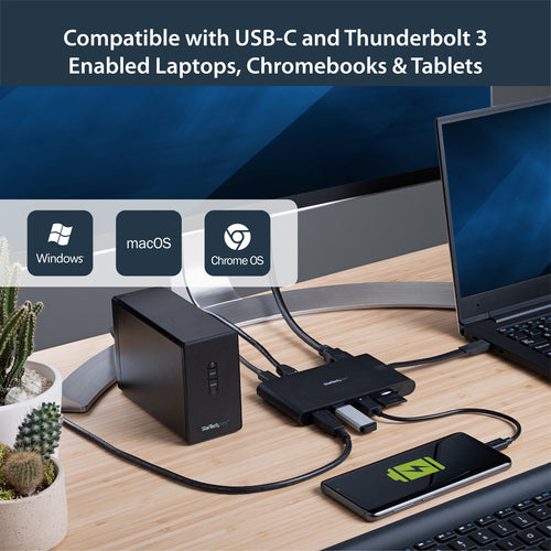 USB-C Multiport Adapter StarTech DKT30CHVSC 4K HDMI 100W Power Delivery