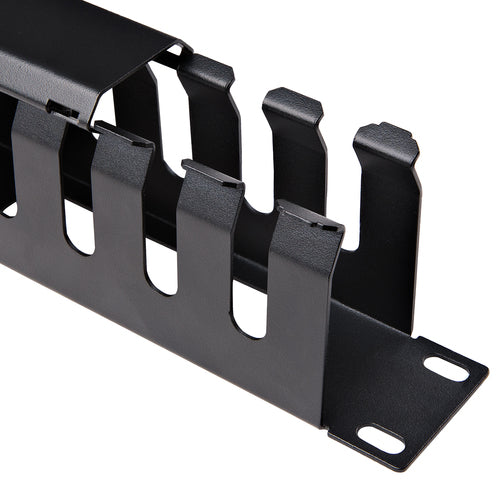 StarTech.com CMDUCT1UX 1U Horizontal Cable Management Duct - Black Steel for 19" Racks