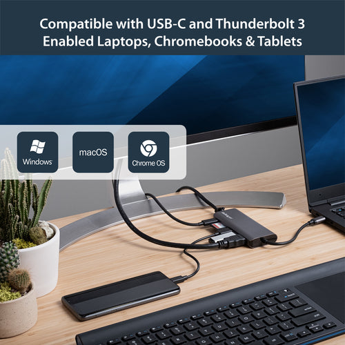 USB-C Multiport Adapter StarTech DKT30CSDHPD3 4K HDMI 60W Power Delivery