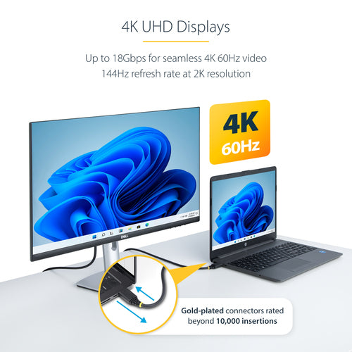 HDMI Cable StarTech.com HDMI2-CABLE-4K60 3m 4K 60Hz 18Gbps