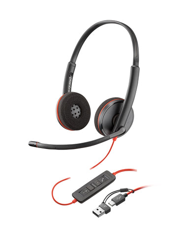Headset HP Poly Blackwire 3210 Monaural USB-C 20-20000 Hz Wired - 8X214A6