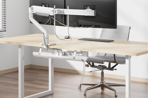 Cable Tray Neomounts ADS07-122WH Screw-Mounted Steel Desk Organizer - ADS07-122WH