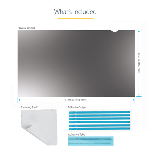 13.3 Inch Laptop Privacy Screen Anti-Glare Display Filter 16:9 Reversible Matte Glossy for Widescreen