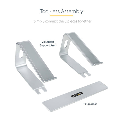 Laptop Stand StarTech.com Ergonomic Aluminum Portable 5kg Silver