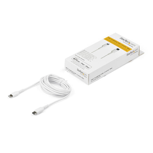 USB-C to Lightning Cable StarTech.com 6ft MFi Certified Durable Aramid Fiber - RUSBCLTMM2MW