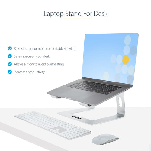 Laptop Stand StarTech.com Ergonomic Aluminum Portable 5kg Silver