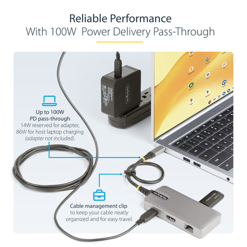 USB-C Multiport Adapter StarTech.com 4K 60Hz HDMI 100W Power Delivery