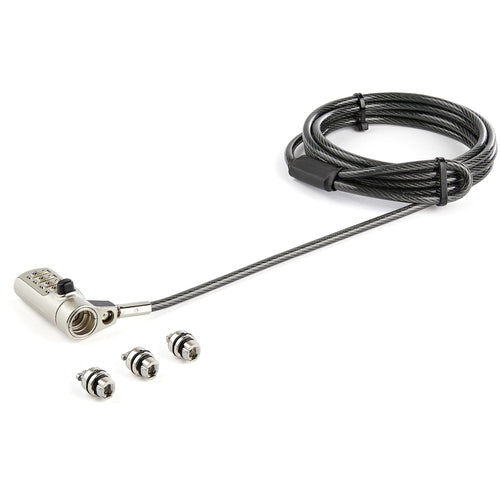 Laptop Cable Lock StarTech 3-in-1 4-Digit Combination K-Slot Anti-Theft Steel - LTULOCK4D