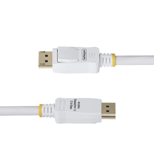 DisplayPort 1.2 Cable 6ft 4K 60Hz StarTech White M/M