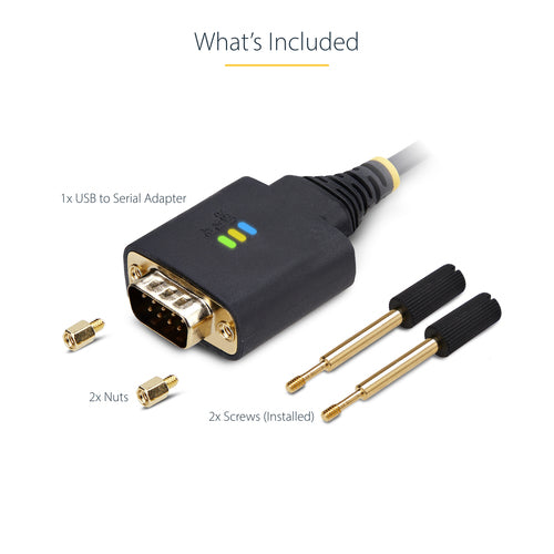 Serial Cable StarTech.com USB to DB9 RS232 3.3ft Male-Male - 1P3FFCB-USB-SERIAL