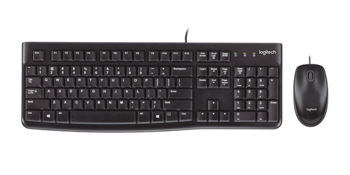 Logitech MK120 Wired USB Keyboard and Mouse QWERTZ Black