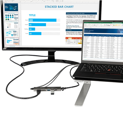 USB-C Multiport Adapter Hub StarTech DKT30CHSDPD1 4K 60Hz HDMI Gigabit Ethernet 100W Charging