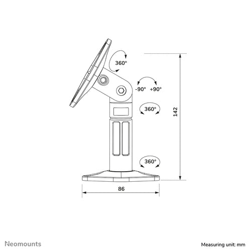 Speaker Mount Neomounts SPEAKER-W100BLACK Full Motion Ceiling Wall Plastic 3.5kg - SPEAKER-W100BLACK