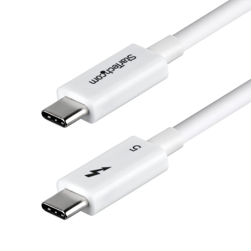 Thunderbolt Cable StarTech.com TBLT5MM50CM240WWH 80Gbps 240W PD 8K 60Hz Male-Male - TBLT5MM50CM240WWH