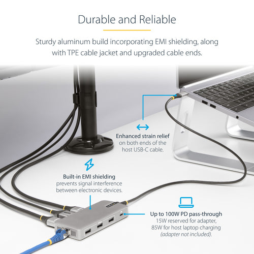 Laptop Dock StarTech.com 117B-USBC-MULTIPORT Dual 4K 60Hz HDMI USB-C 3-Port Hub - 117B-USBC-MULTIPORT