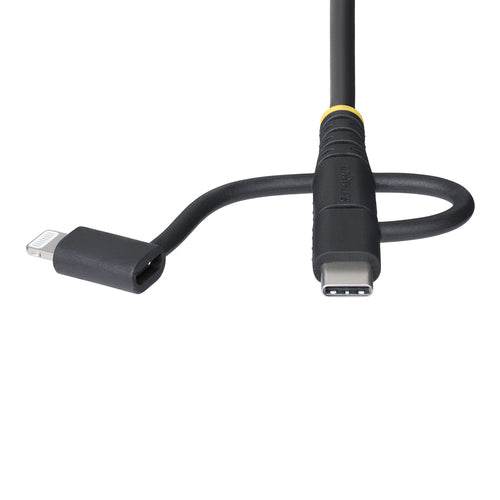 USB Cable StarTech.com RLTCUB1MBK 3ft 3-in-1 Lightning Micro-USB Type-C - RLTCUB1MBK
